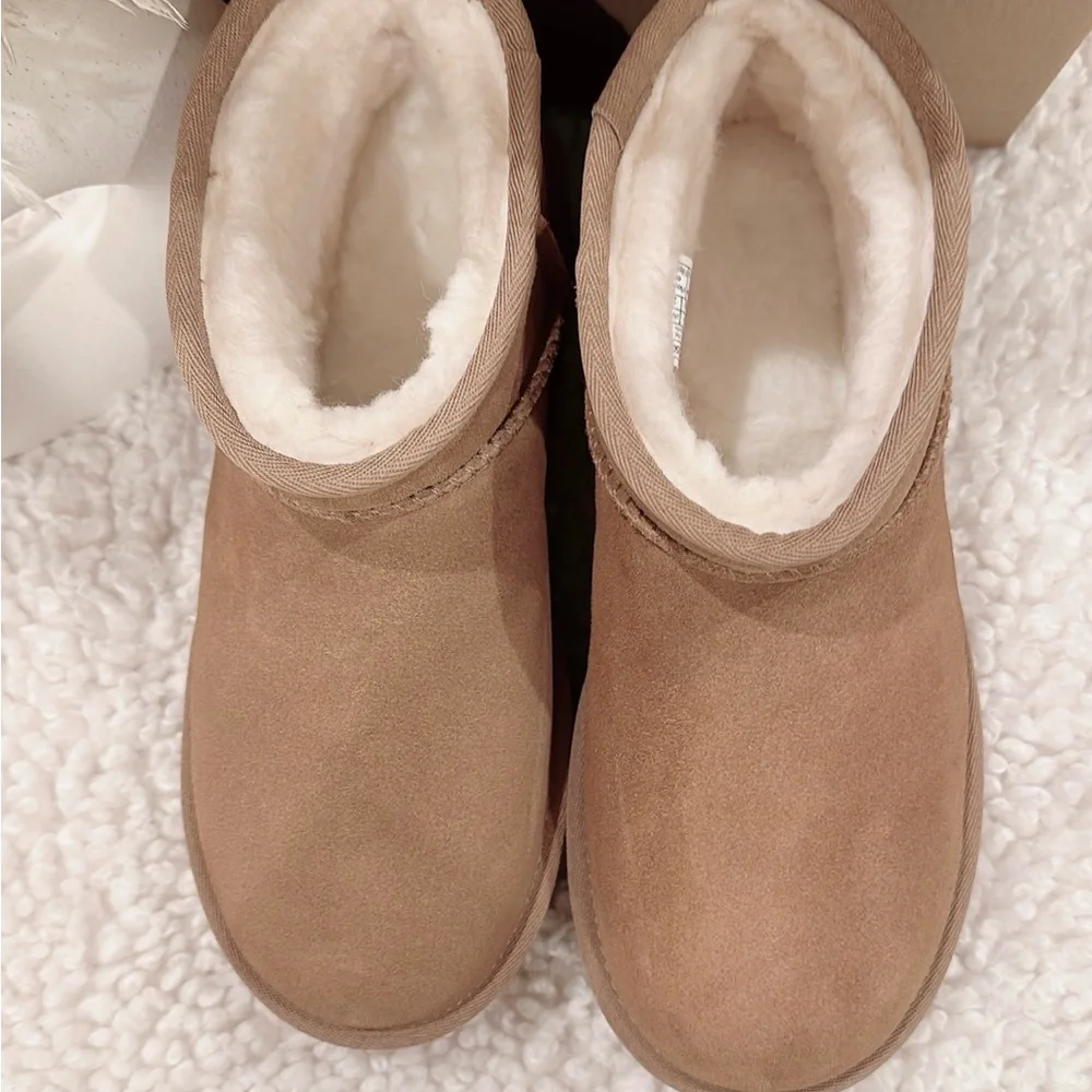UGG Women's Tan Suede Shoes - Picture 2 of 7